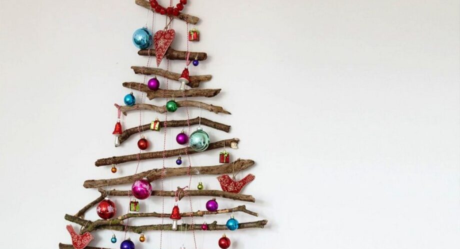 Craft a Festive and Fragrant Christmas Twig Tree from Nature