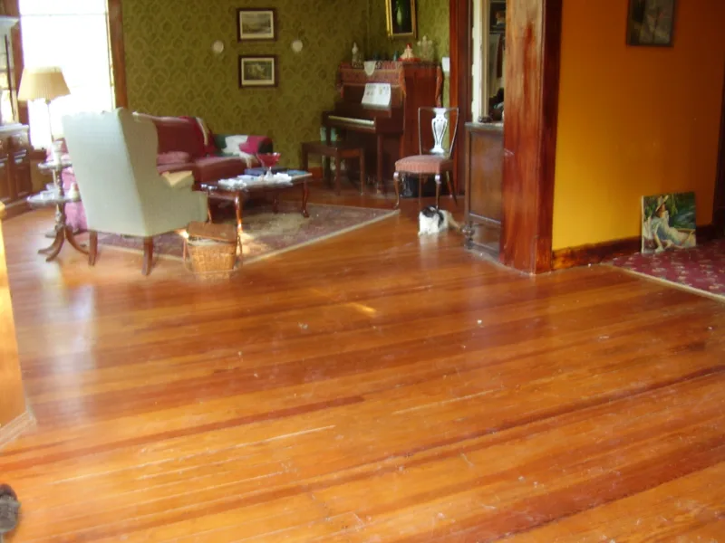 A 100 year old heart pine floor, restored