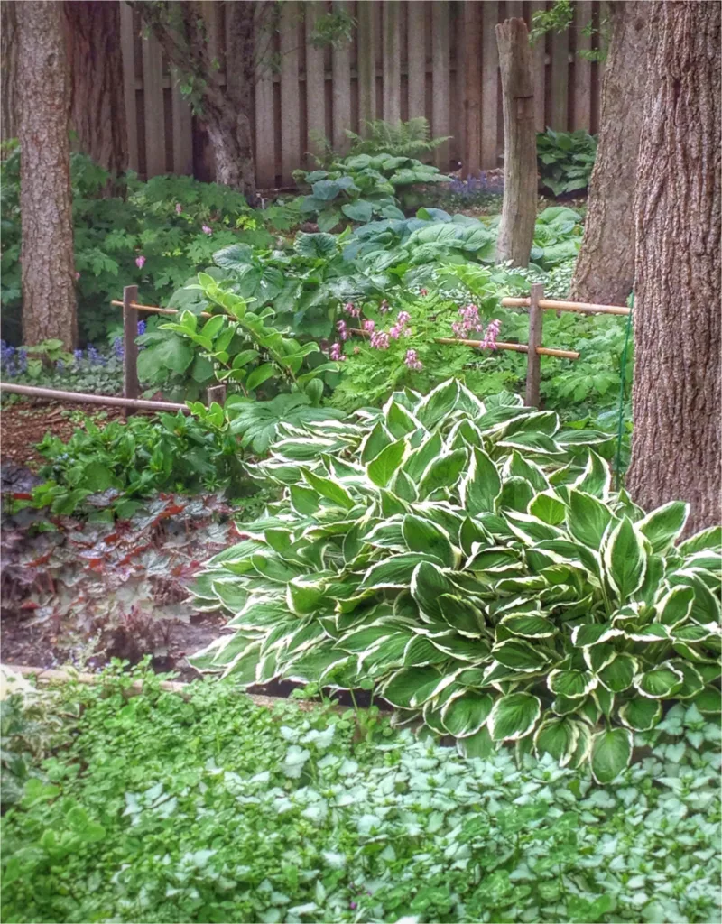 Hostas make ideal groundcovers for shady sites