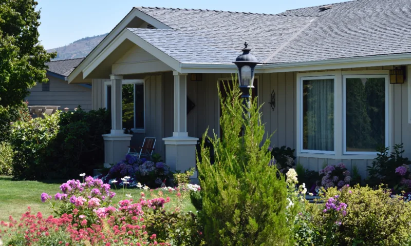 image - This beautiful garden is already showing signs of crowding as the plants mature