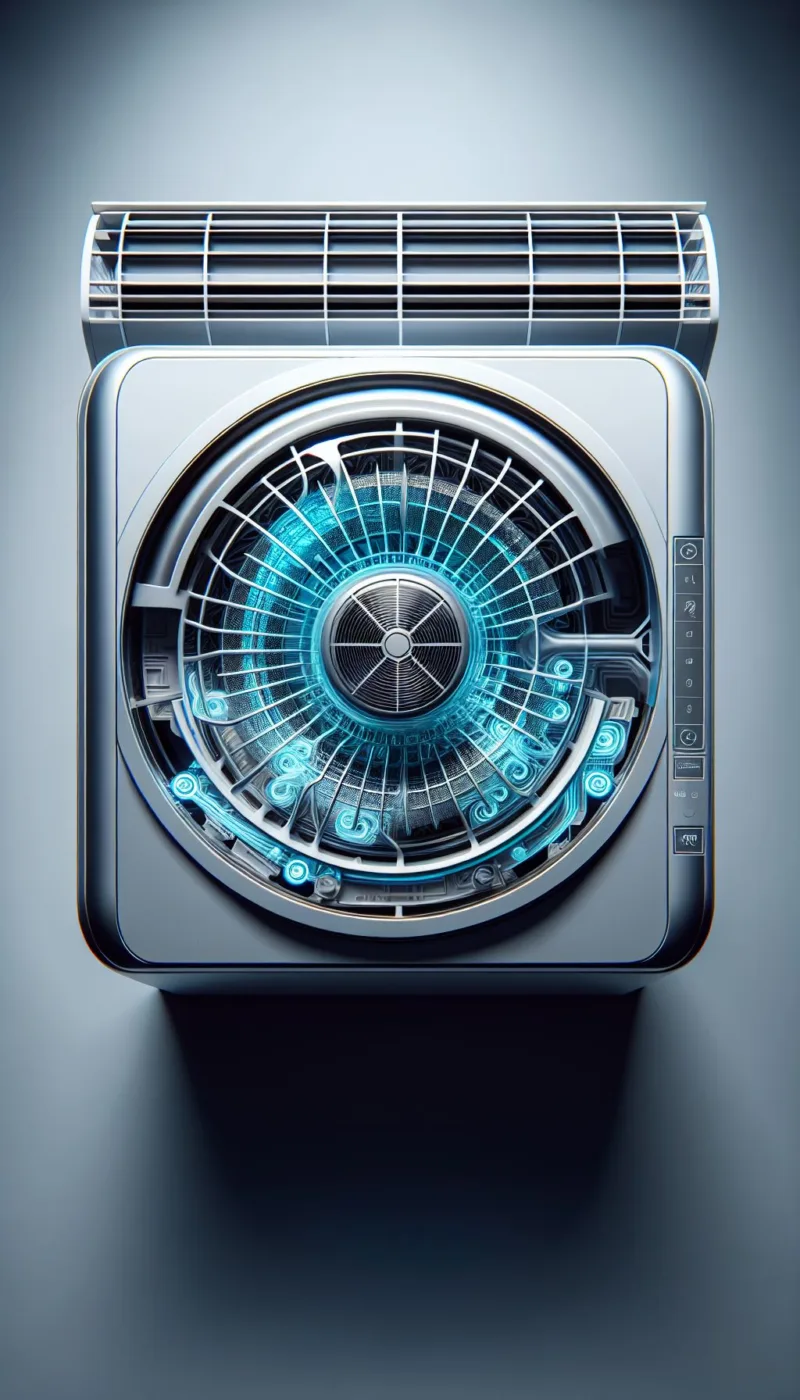 Split air conditioning system with fresh air intake