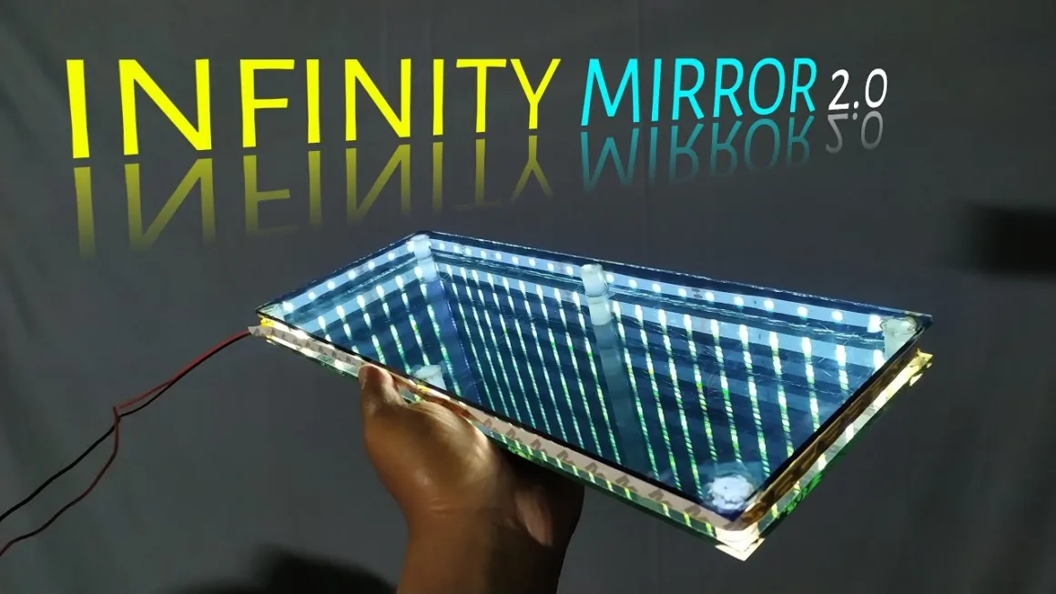 An infinity mirror that reflects beautiful lights