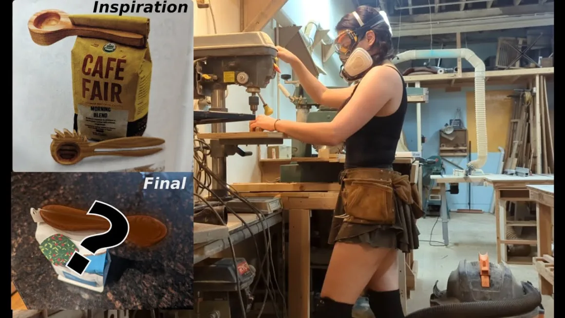 Transform wood scraps into a coffee spoon and bag clip!