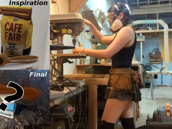 Transform wood scraps into a coffee spoon and bag clip!